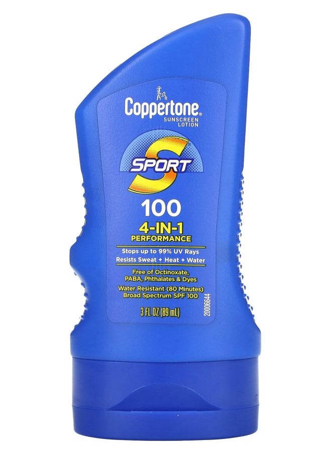 Sport Sunscreen Lotion 4-In-1 Performance SPF 100 3 fl oz (89 ml)