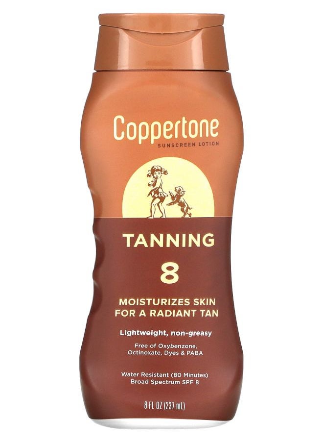 Tanning Sunscreen Lotion SPF 8 8 fl oz (237 ml)