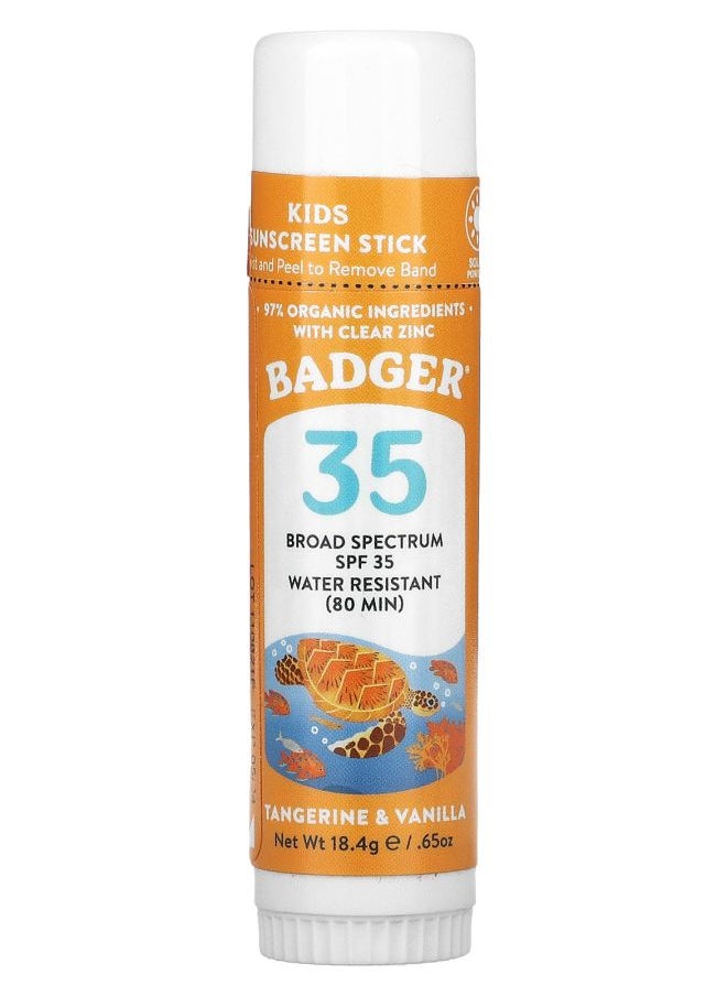 Kids Sunscreen Stick SPF 35 Tangerine & Vanilla 0.65 oz (18.4 g)