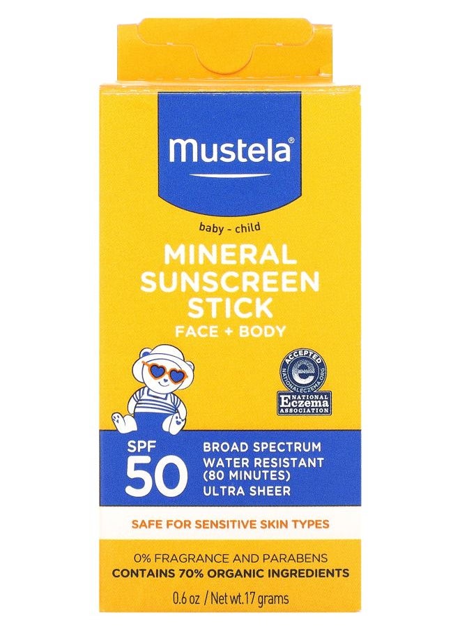 Baby - Child Mineral Sunscreen Stick SPF 50 0.6 oz (17 g)