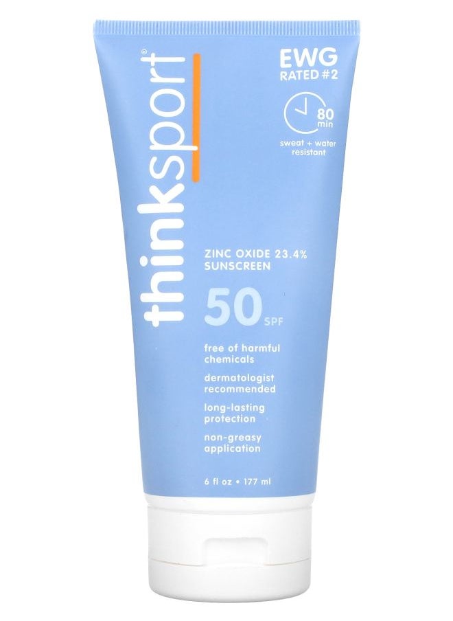 Thinksport Sunscreen SPF 50 6 fl oz (177 ml)