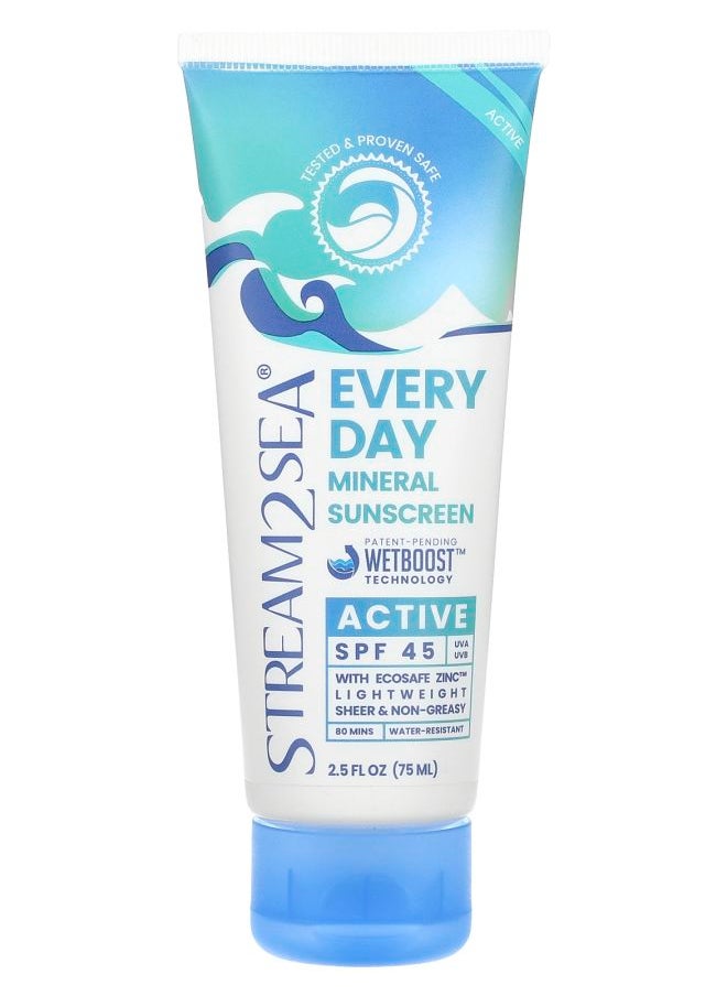 Every Day Mineral Sunscreen Active SPF 45 2.5 fl oz (75 ml)