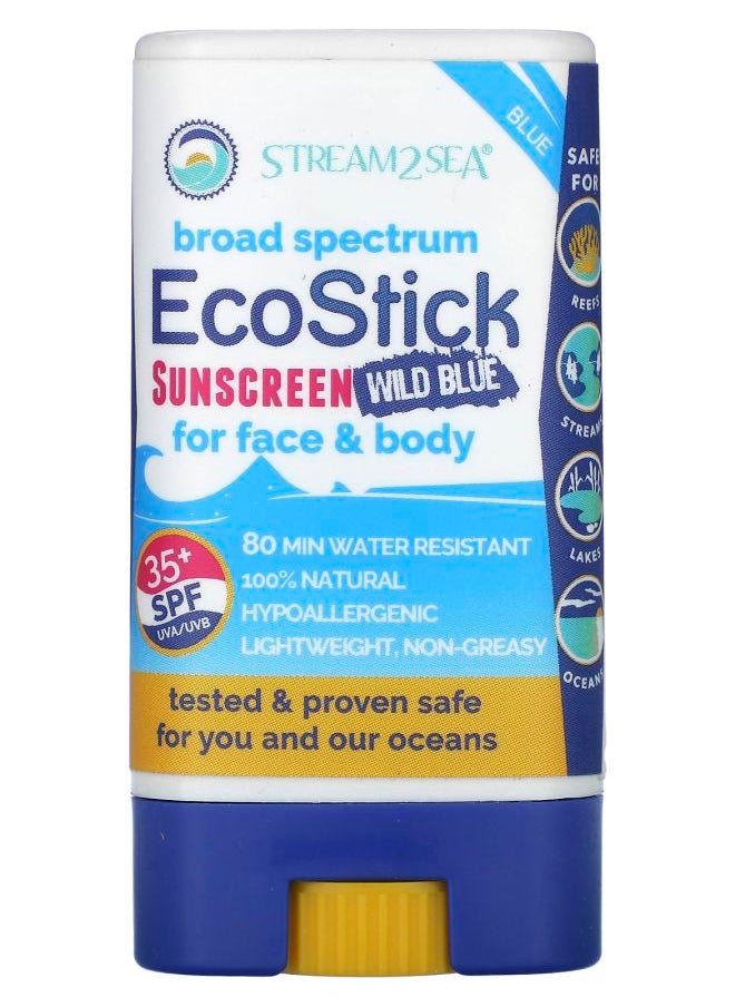 EcoStick Sunscreen Wild Blue SPF 35+ 0.5 oz (14 g)