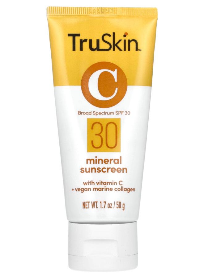 Mineral Sunscreen with Vitamin C + Vegan Marine Collagen SPF 30 1.7 oz (50 g)