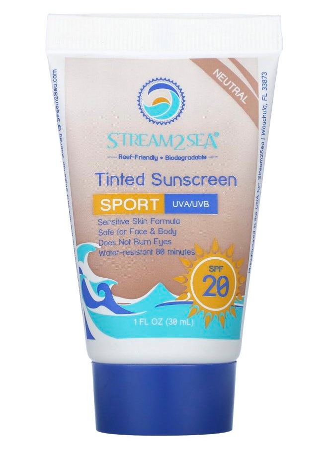 Tinted Sunscreen Sport SPF 20 Neutral 1 fl oz (30 ml)