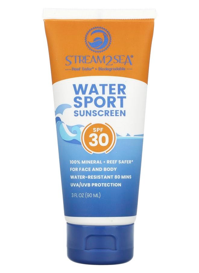 Water Sport Sunscreen SPF 30 Fragrance Free 3 fl oz (90 ml)