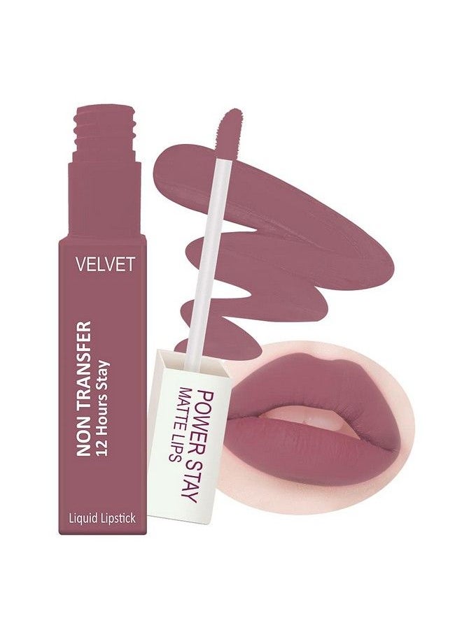 Power Stay Long Last Matte Lipstick Combo Of 2 Waterproof (12 Hrs Stay) (Mauve Matte Sandy Nude Pack Of 2)