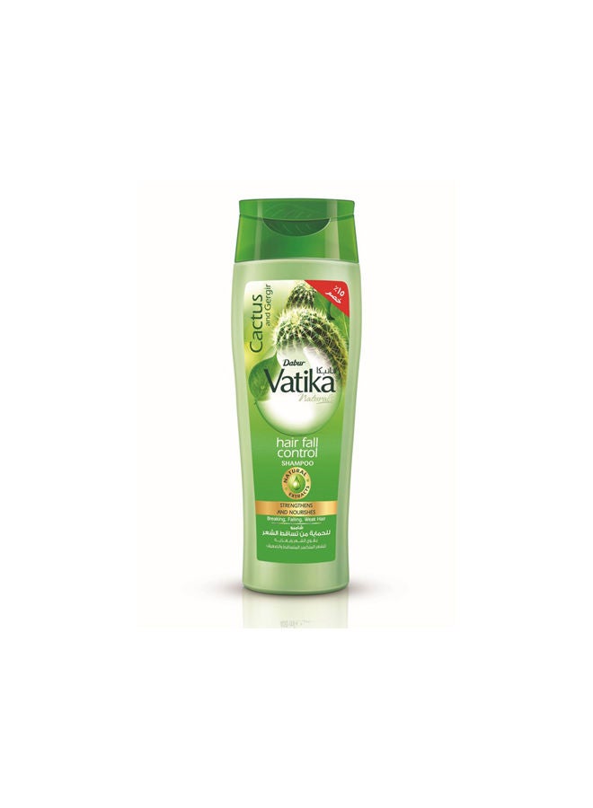 Vatika Naturals Hair Fall Control Shampoo 180ml +15% OFF | Cactus & Ghergir | Strengthens & Nourishes | For Dry & Damaged Hair 180.0ml