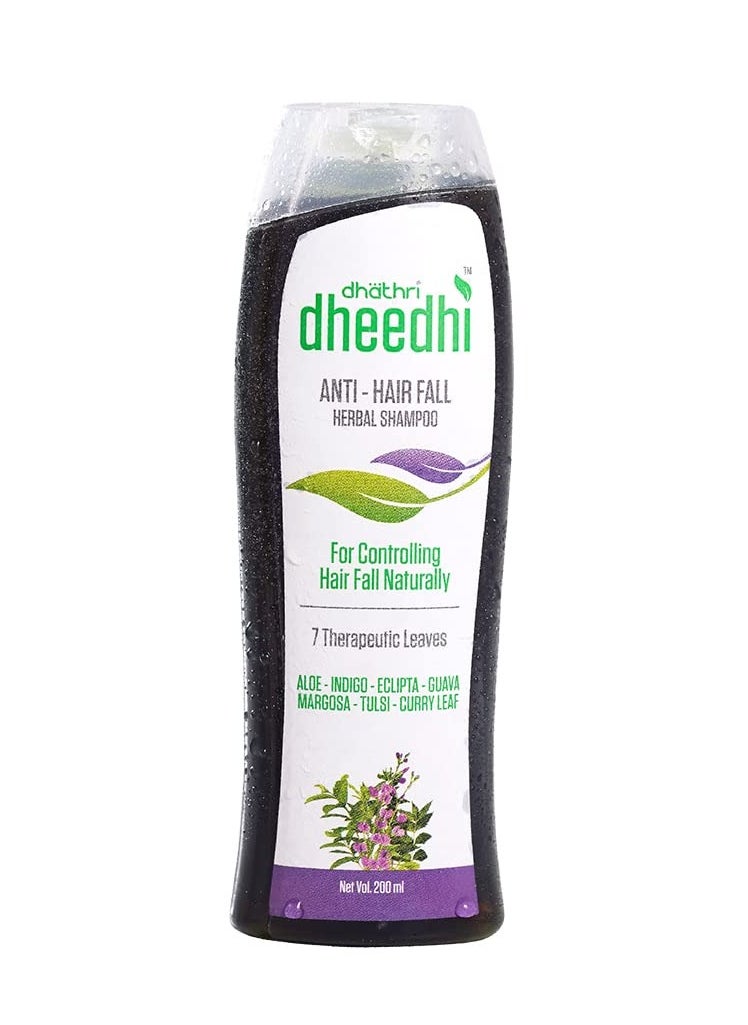 Dhathri Dheedhi Anti Hairfall Shampoo - 200ml | Herbal Shampoo for Hair Fall Control, organic shampoo for hairfall and hair regrowth, Ayurvedic Shampoo for Women and Men | sulfate free shampoo