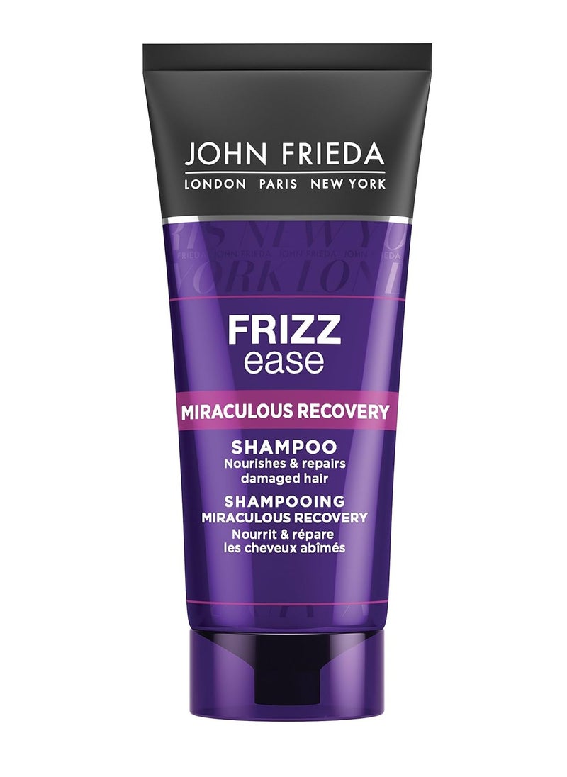 Frizz Ease Miraculous Recovery Mini Shampoo 50ml Moisturizing Travel Shampoo for Frizzy Damaged Hair and Split Ends