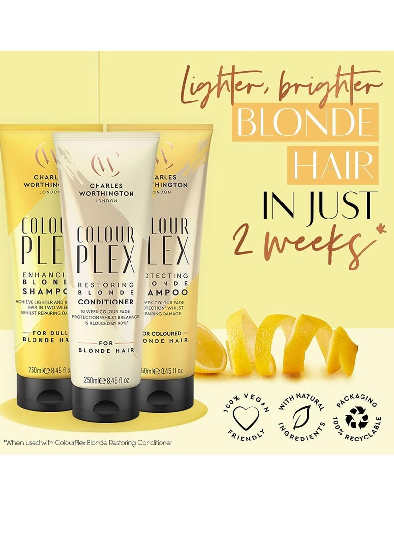Colour Plex Enhancing Blonde Shampoo Tone and Revitalise Colour Shampoo for Blonde Hair Salon Shampoo for Blondes 250 ml