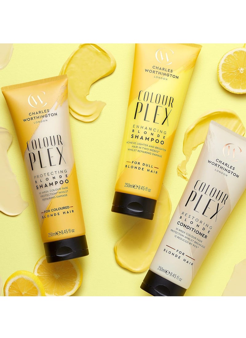 Colour Plex Enhancing Blonde Shampoo Tone and Revitalise Colour Shampoo for Blonde Hair Salon Shampoo for Blondes 250 ml