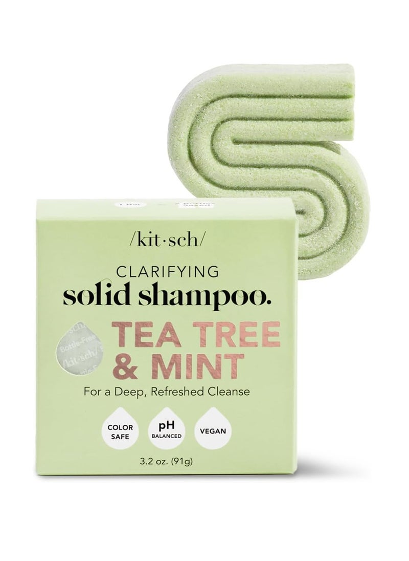 Tea Tree and Mint Clarifying Shampoo Bar for Dandruff Anti Dandruff Shampoo for Itchy Scalp Sulfate Free Hair Shampoo Vegan Shampoo Bar For All Hair Types