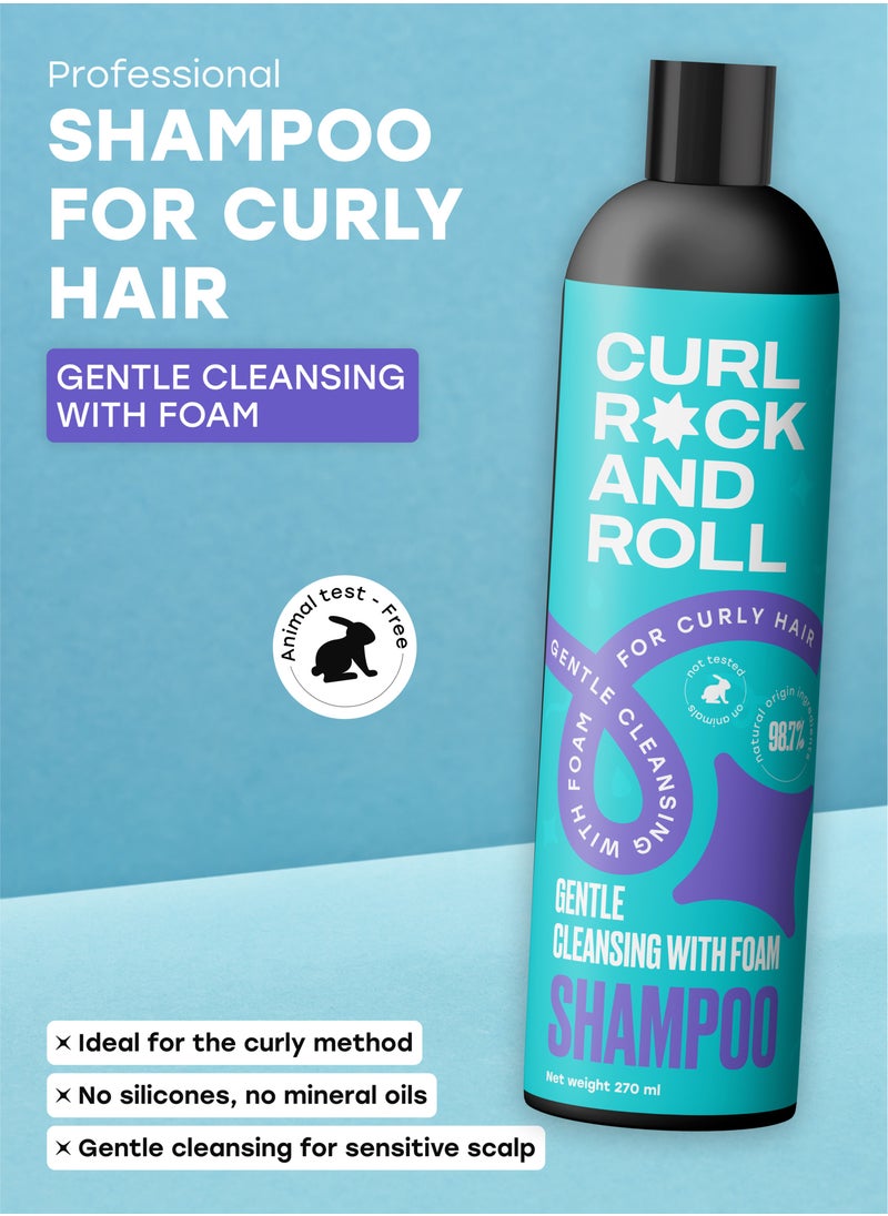 Curl Rock and Roll Shampoo - Cleanses and Nourishes  - Paraben-Free & Sulfate-Free, 270 ml