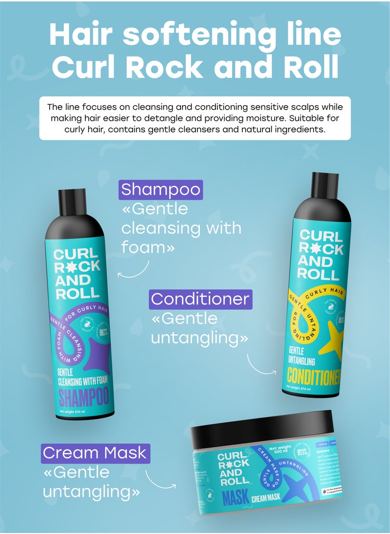 Curl Rock and Roll Shampoo - Cleanses and Nourishes  - Paraben-Free & Sulfate-Free, 270 ml