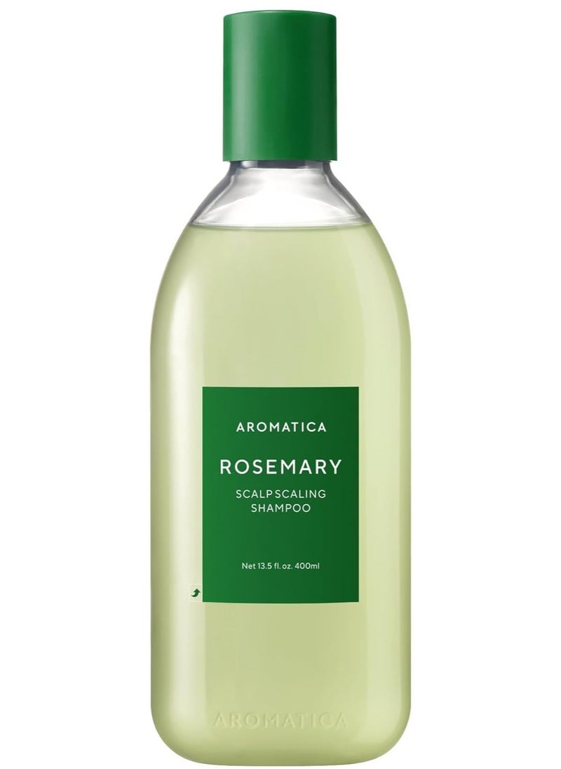 AROMATICA Rosemary Scalp Scaling Shampoo 13.53 oz/400 ml - Vegan Hair Growth Shampoo, Thinning Hair Loss Shampoo For Women - Free from Sulfate, Silicone, and Paraben