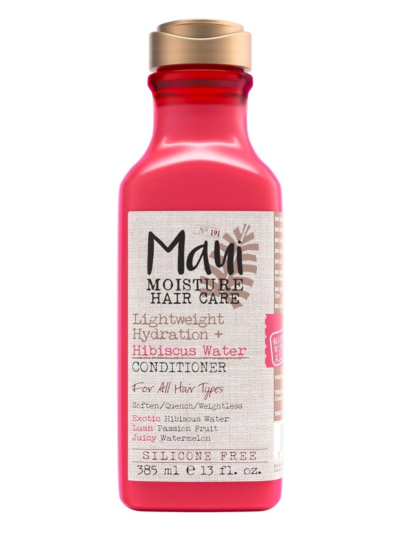 Maui Moisture Lightweight Hydration + Hibiscus Water Conditioner for Daily Moisture, No Sulfates, 13 fl oz