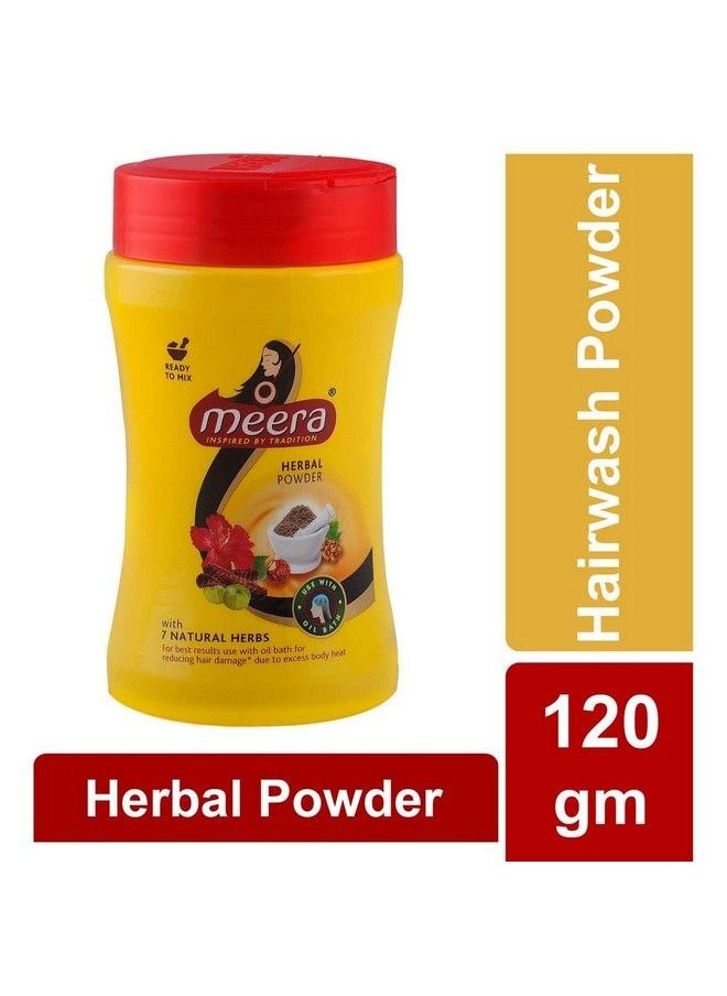 Caninkare Meera Herbal Hair Wash Powder With 7 Natural Herbs 120 G (Pack Of 3)