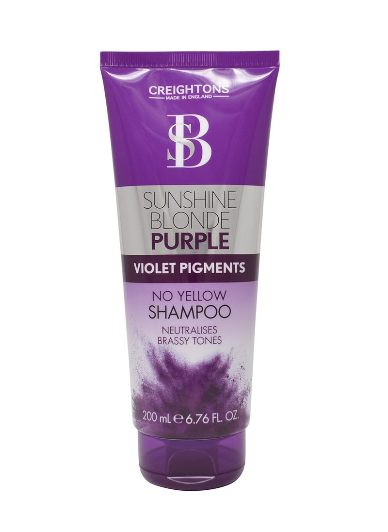 Sunshine Blonde Silver Tone Correcting Shampoo 200ml Brightens Blonde and Neutralises Brassiness For Blonde Platinum and White hair