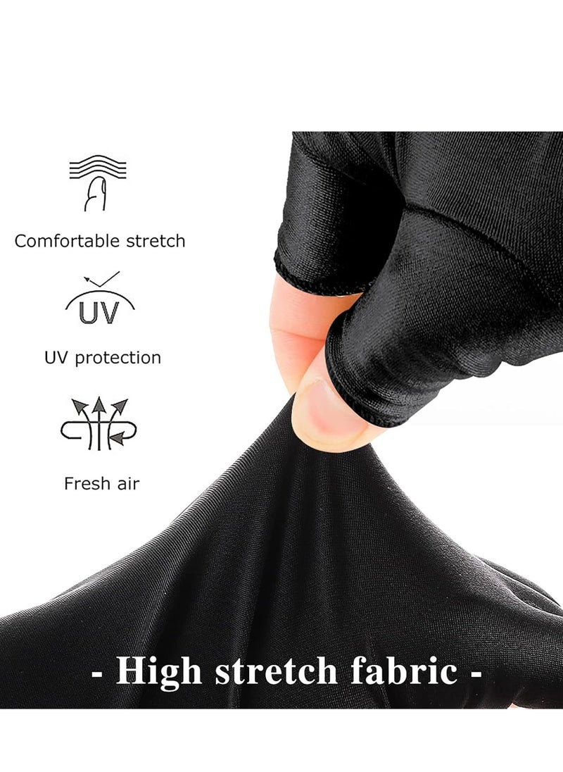 Pimoys UV Gloves for Gel Manicures UPF50+ Fingerless UV Light Gloves for Gel Nails,UV Nails Gloves Manicure Gloves UV Protection Gloves