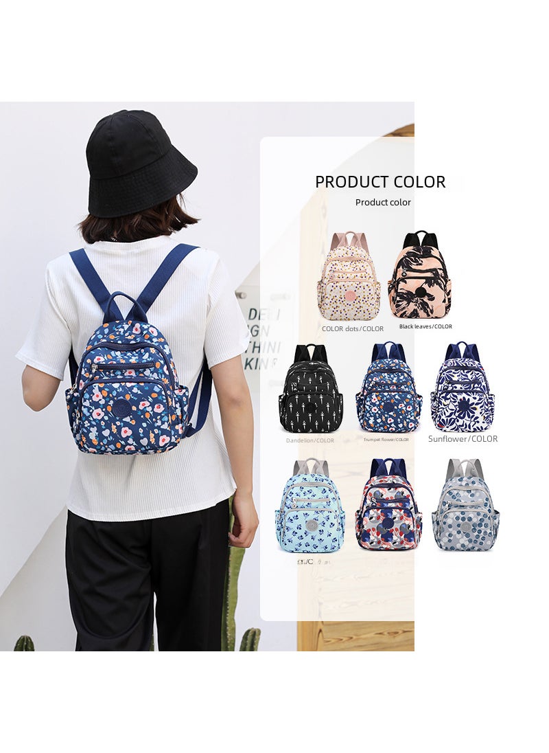 2024 Floral Korean Backpack Womens Large Capacity Fashion Sunflower