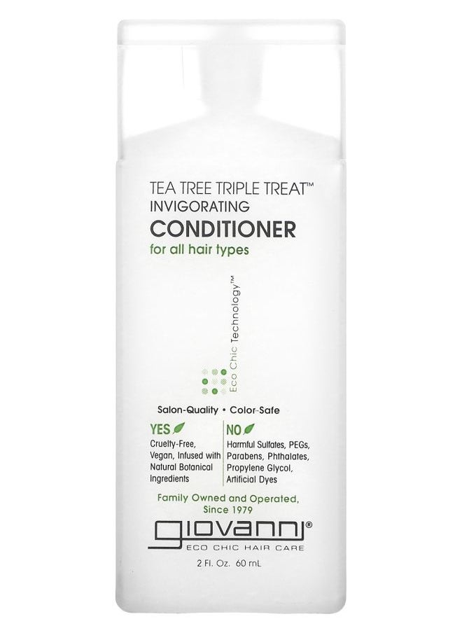 Tea Tree Triple Treat Invigorating Conditioner For All Hair Types 2 fl oz (60 ml)