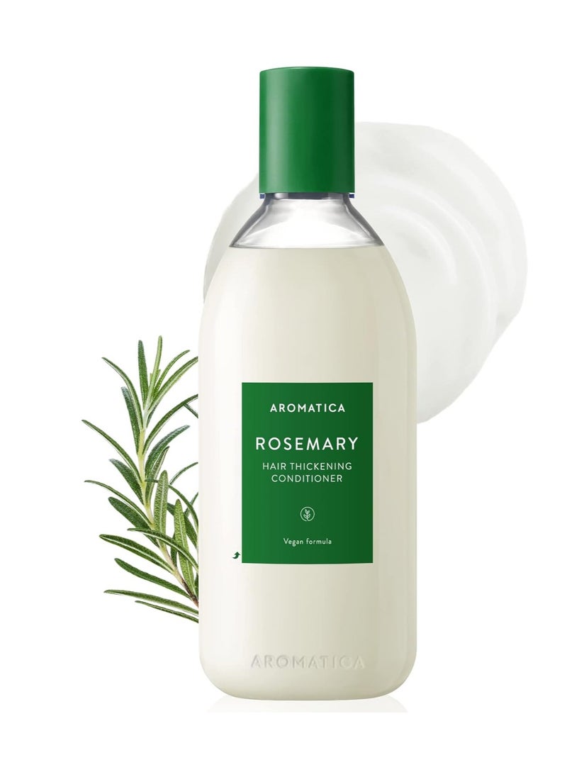 AROMATICA Rosemary Hair Thickening Conditioner 13.53oz/400ml, Vegan Hair Conditioner for damaged hair and dry hair - Moisturizing Conditioner For Men and Women