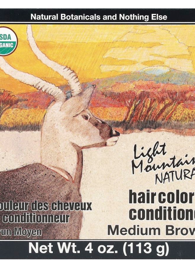 Natural Hair Color & Conditioner Medium Brown 4 oz (113 g)