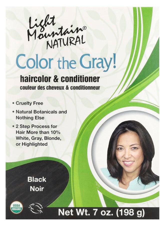 Color the Gray! Natural Hair Color & Conditioner Black 7 oz (198 g)