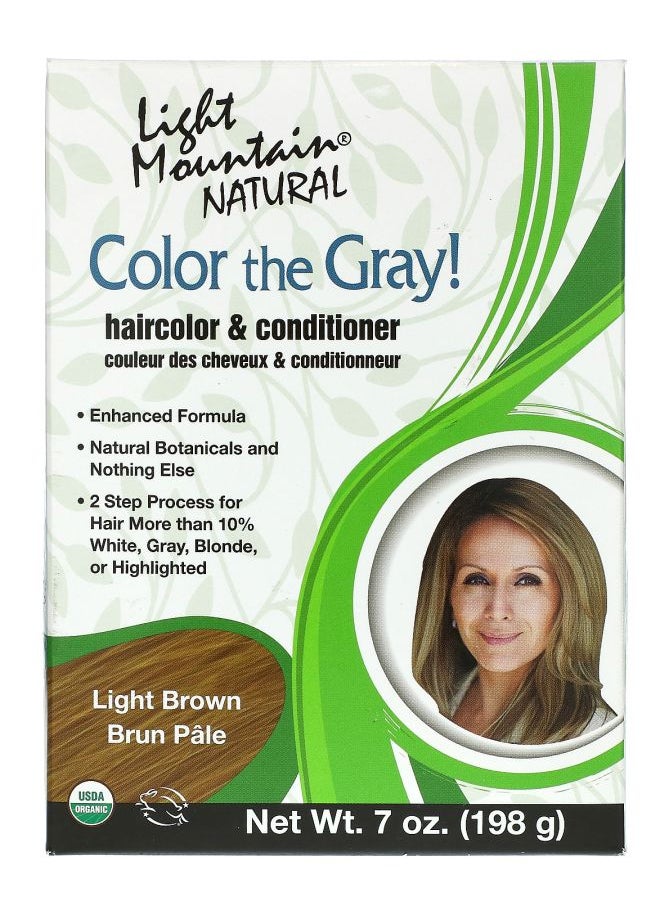 Color the Gray! Natural Hair Color & Conditioner Light Brown 7 oz (198 g)