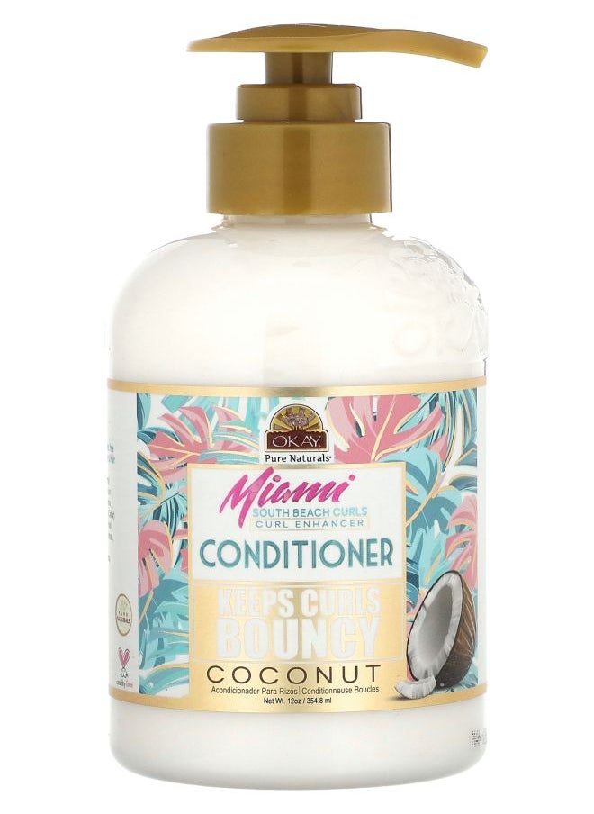 Miami South Beach Curls Coconut Curl Enhancer Conditioner 12 oz (354.8 ml)