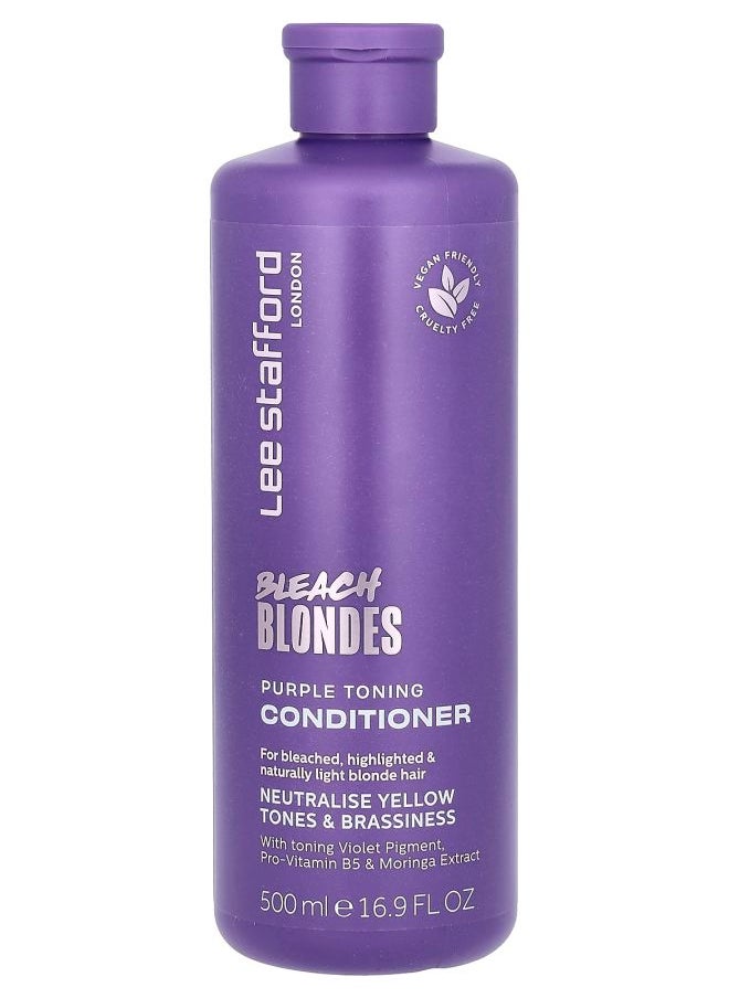 Bleach Blondes Purple Toning Conditioner For Bleached Highlighted & Naturally Light Blonde Hair 16.9 fl oz (500 ml)