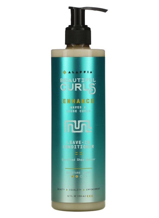 Beautiful Curls Enhance Leave-In Conditioner Waves and Loose Curls Unrefined Shea Butter 12 fl oz (354 ml)