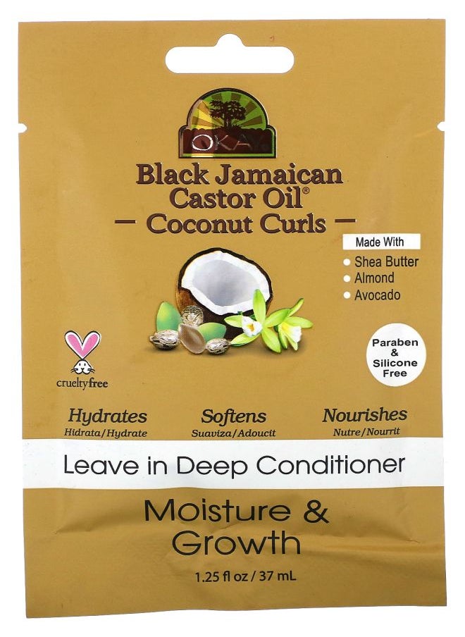 Black Jamaican Castor Oil Coconut Curls Leave in Deep Conditioner 1.25 fl oz (37 ml)