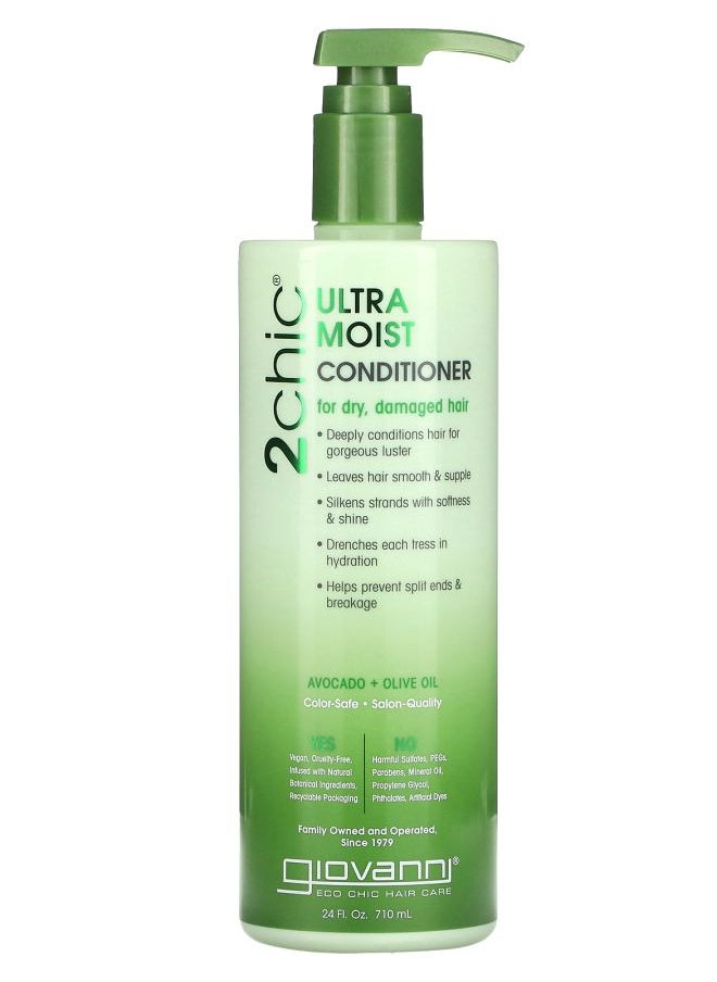 2chic Ultra Moist Conditioner For Dry Damaged Hair Avocado + Olive Oil 24 fl oz (710 ml)