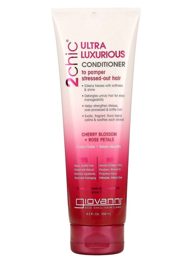 2chic Ultra-Luxurious Conditioner To Pamper Stressed-Out Hair Cherry Blossom + Rose Petals 8.5 fl oz (250 ml)