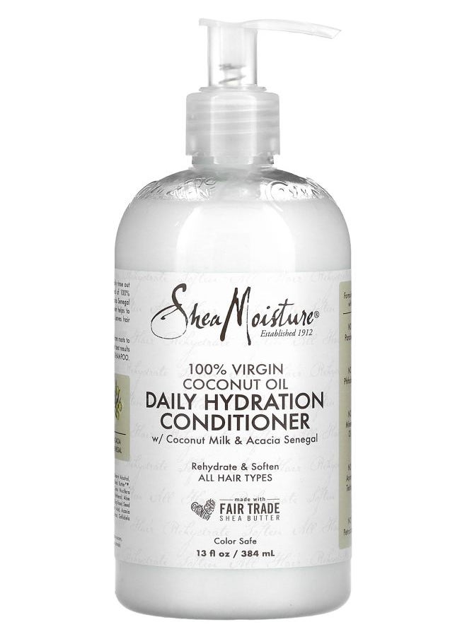 100% Virgin Coconut Oil Daily Hydration Conditioner All Hair Types 13 fl oz (384 ml)