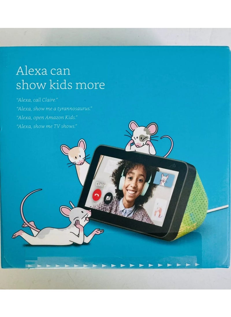 Echo Show 5 (2nd Gen) Kids Designed for kids, with parental controls Chameleon