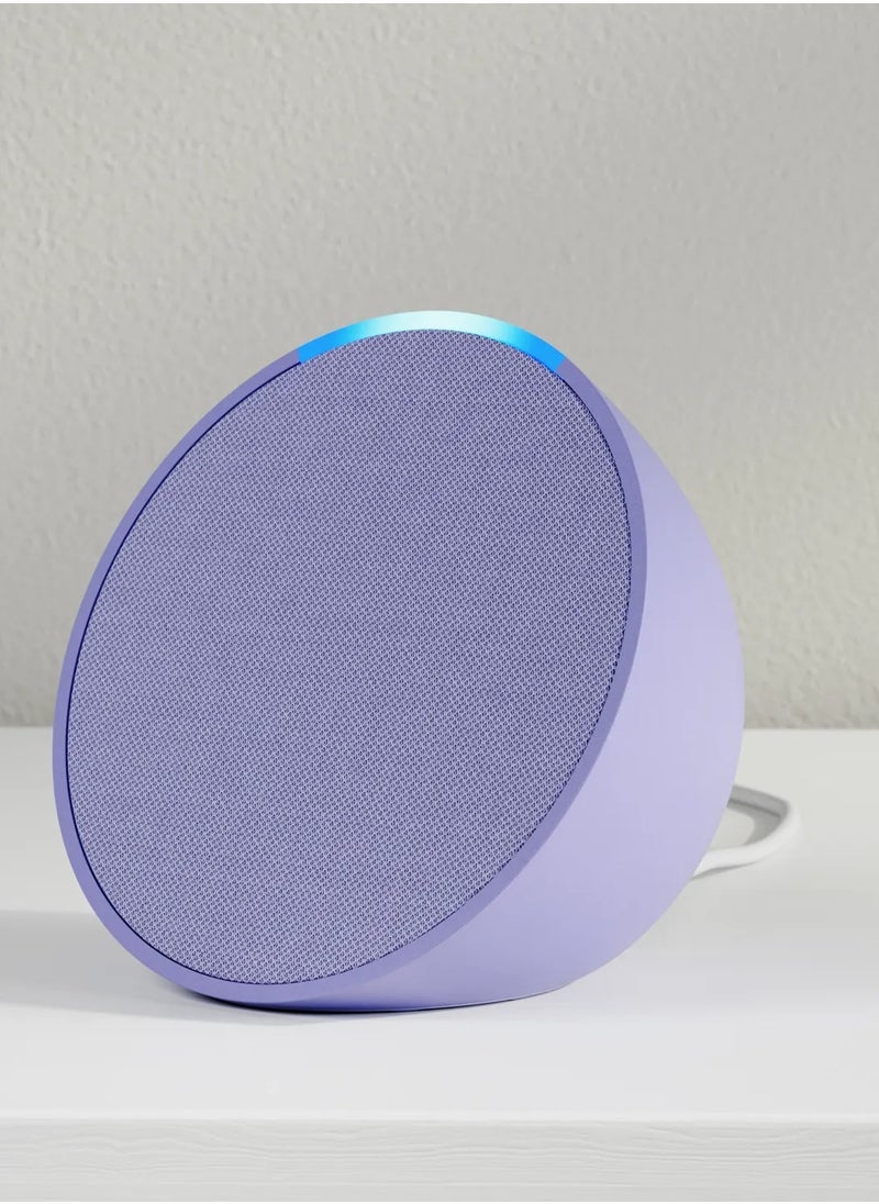 Echo Pop Full Sound Compact Wi-Fi and Bluetooth Smart Speaker with Alexa – Lavender