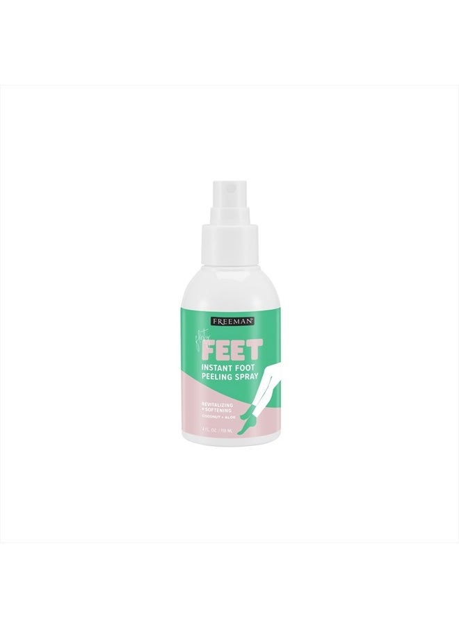 Flirty Feet Instant Foot Peeling Spray, Exfoliating Foot Mask For Summer, Moisturizing & Smooth Dry, Cracked Heels, Remove Dead Skin Quickly, Cruelty-Free & Vegan, 4 fl.oz./ 118 ml Bottle