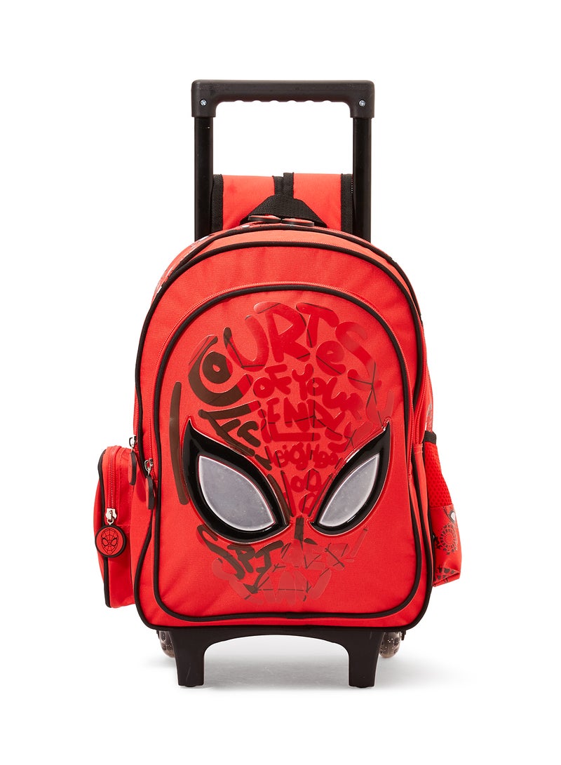 Spider Man Print Trolley Backpack Red/Black