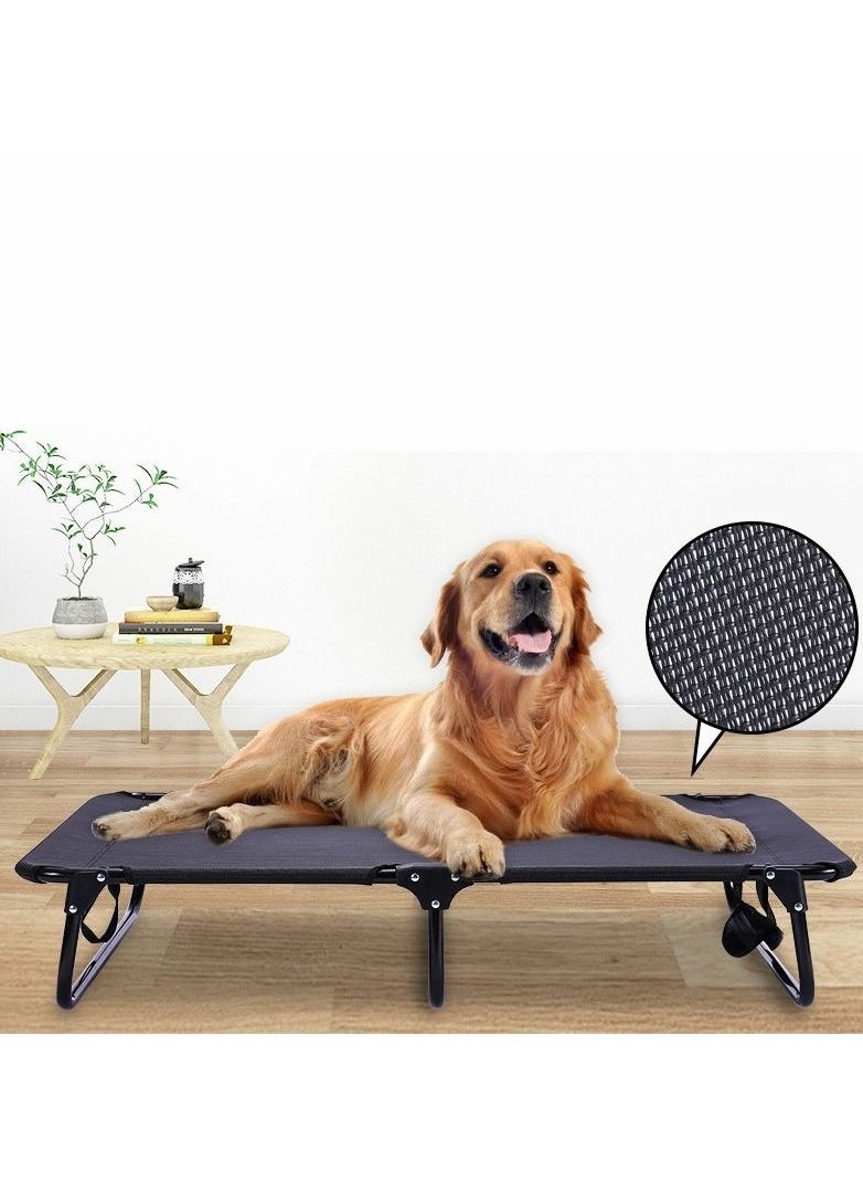 Outdoor Elevated Dog Bed Pet Dog Beds for Extra Large Medium Small Dogs - Portable Dog Cot for Camping or Beach Durable Fall Frame Raised Dog Bed with Breathable Mesh