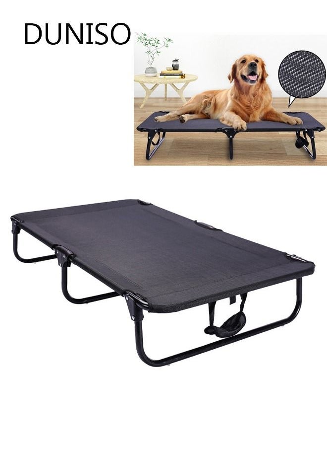 Outdoor Elevated Dog Bed Pet Dog Beds for Extra Large Medium Small Dogs - Portable Dog Cot for Camping or Beach Durable Fall Frame Raised Dog Bed with Breathable Mesh