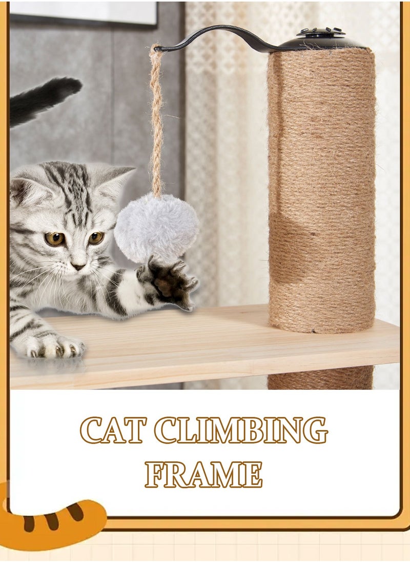 Solid Wood Cat Tree Cat Tower Cat Climbing Frame Cat Roller Toys Pet Supplies