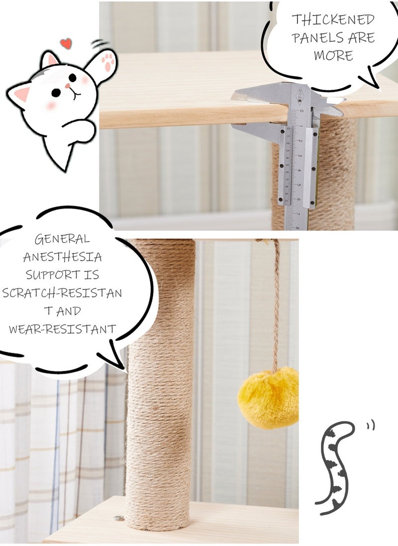 Cat Climbing Frame Solid Wood Cat Nest Cat Tree Cat House Cat Villa