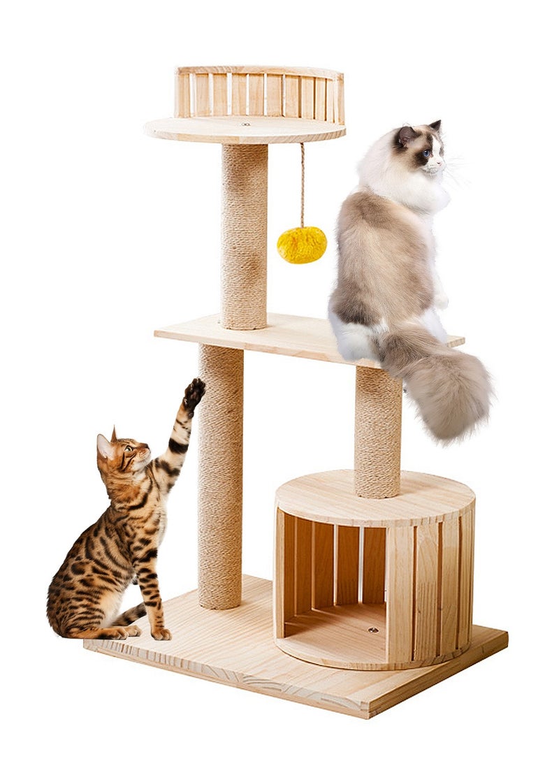 Cat Climbing Frame Solid Wood Cat Nest Cat Tree Cat House Cat Villa