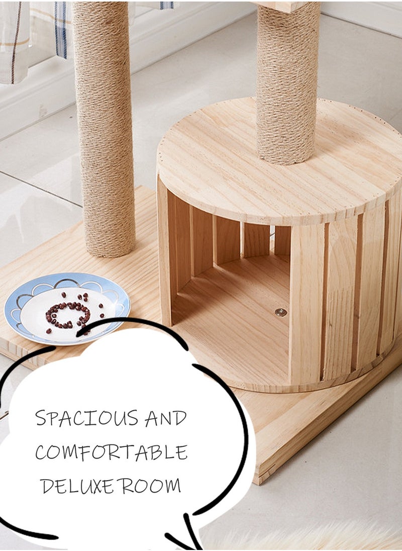 Cat Climbing Frame Solid Wood Cat Nest Cat Tree Cat House Cat Villa