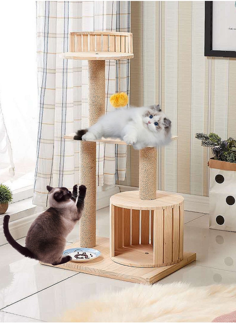 Cat Climbing Frame Solid Wood Cat Nest Cat Tree Cat House Cat Villa