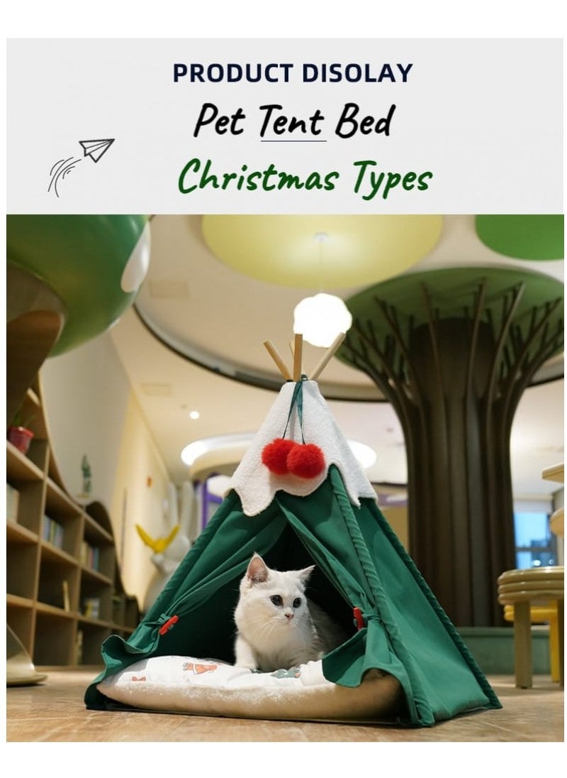 Cat House, Pet Tents Portable, Bed,Shaped like a Christmas tree shaped, Large Size