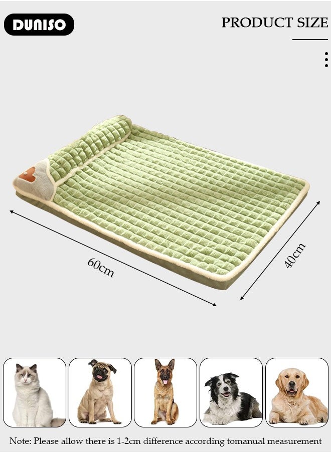 Dog Bed, High Density Foam Pet Bed with Removable Washable Cover, Warm Pet Mat with Plush Couch, Dog Sofa Beds with Non-Slip Waterproof Bottom for Medium Dogs, Large Cat